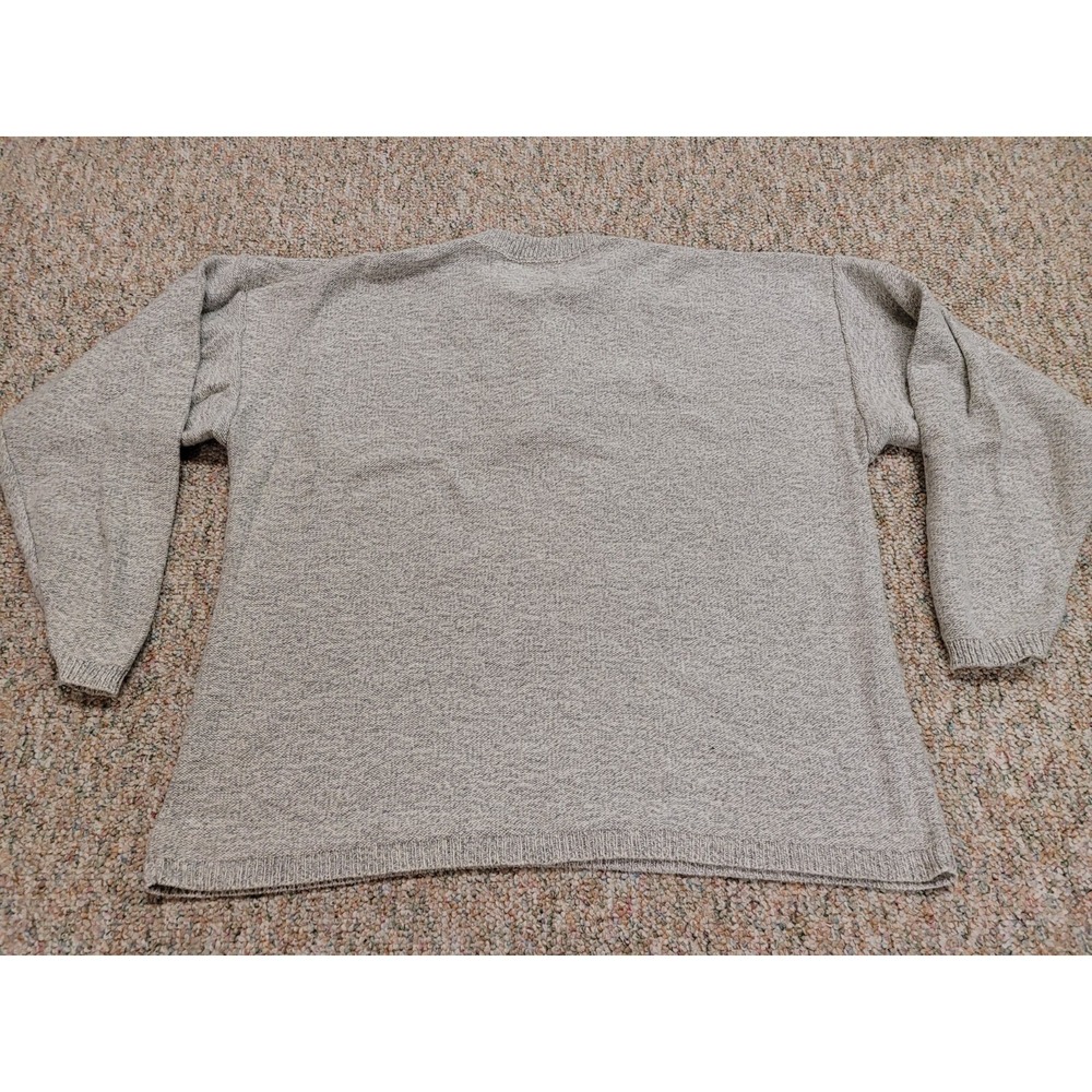 Fieldmaster Henley Sweater Mens 2XL Gray Vintage Cotton Knit Made in USA 90s - Picture 15 of 16